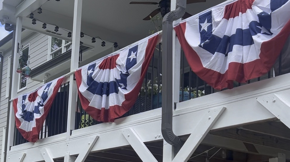 Flag Bunting 
Patriotic Decor | Fourth Of July
Memorial Day | Veterans Day 

#LTKSeasonal #LTKHome #LTKParties