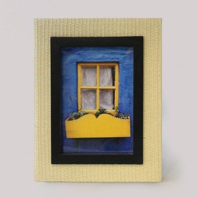 5" x 7" Milo Frame with Fillet Seagrass and Wood Black - Opalhouse™ | Target