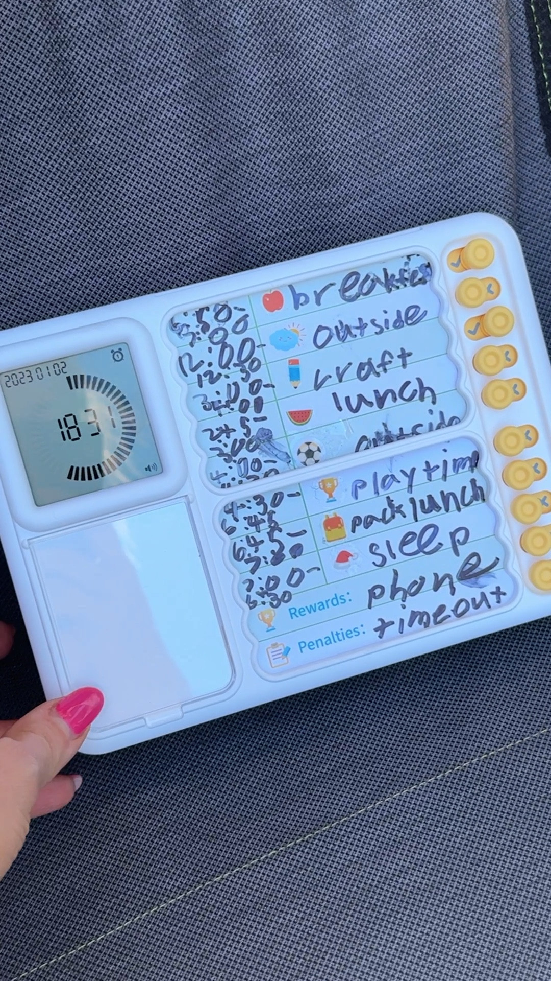 Task Timer, Planning Board with Visual Timer for Kids, Daily Chore Board-Checklist [Intuitive Assistive Tech] for ADHD, Autism Increase Self-Regulation, Silence Timer for Classroom Home

#LTKFamily #LTKVideo #LTKKids
