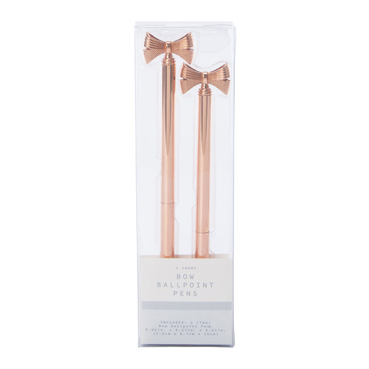 Metallic Bow Ballpoint Pens 2-Count | Five Below