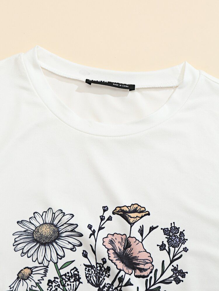 Hand & Floral Graphic Tee | SHEIN