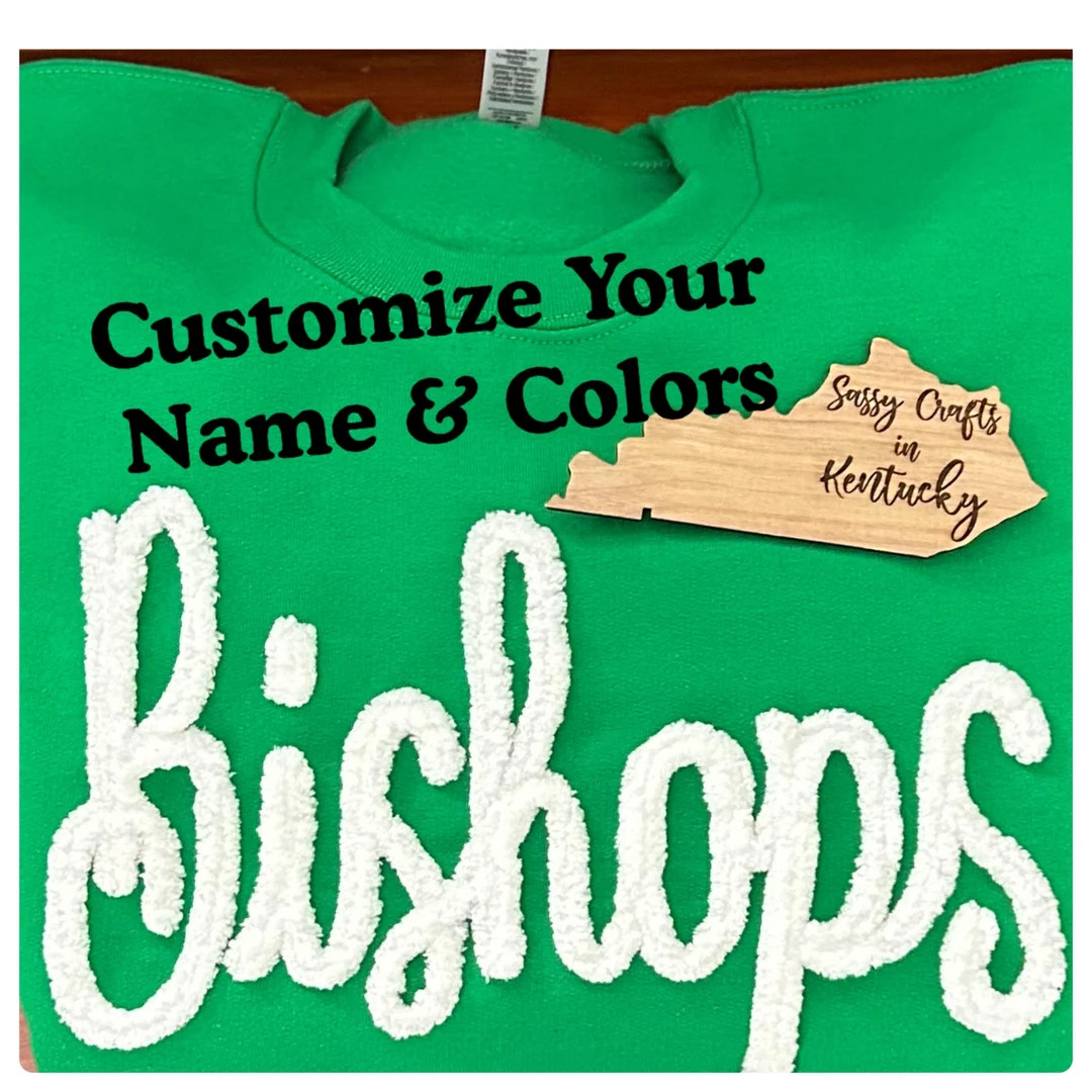 Custom Chenille Letter Sweatshirt: 3D Embroidery, Team Spirit Wear - Etsy | Etsy (US)