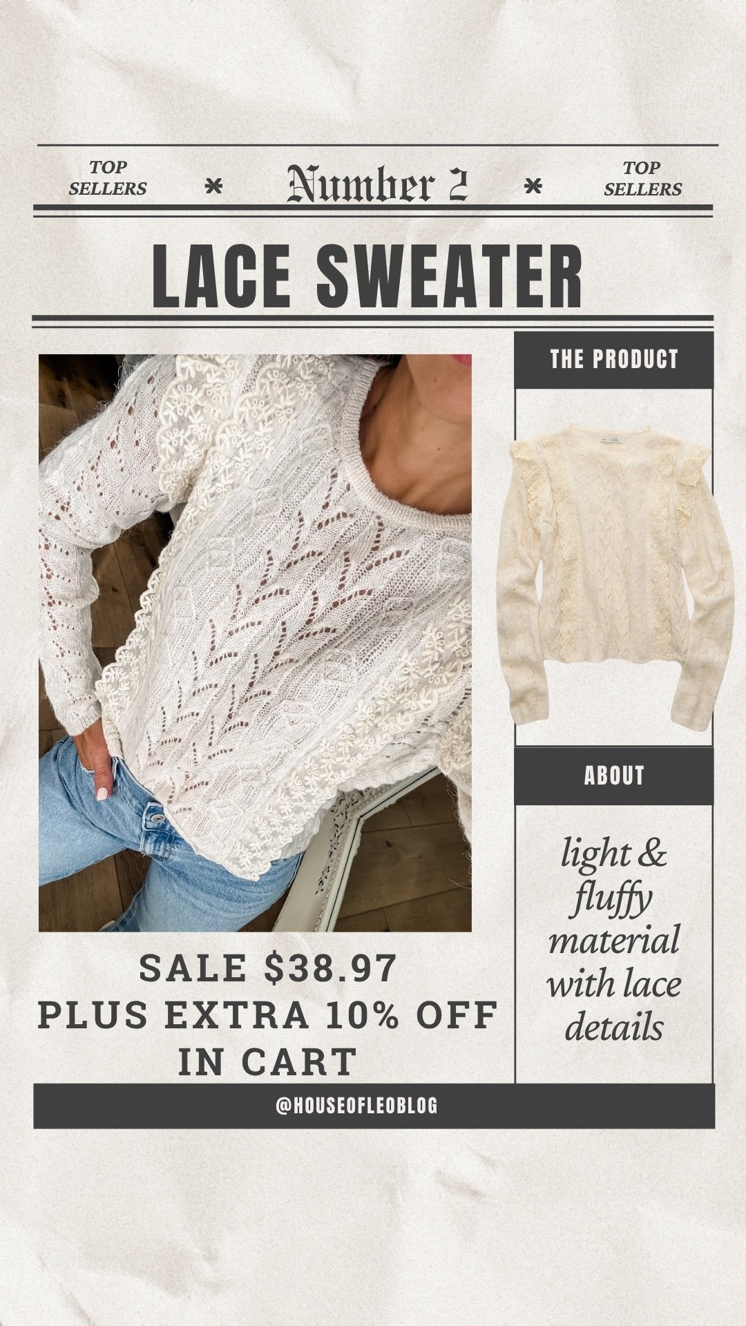 Small lace sweater

#LTKFindsUnder50 #LTKSaleAlert #LTKOver40