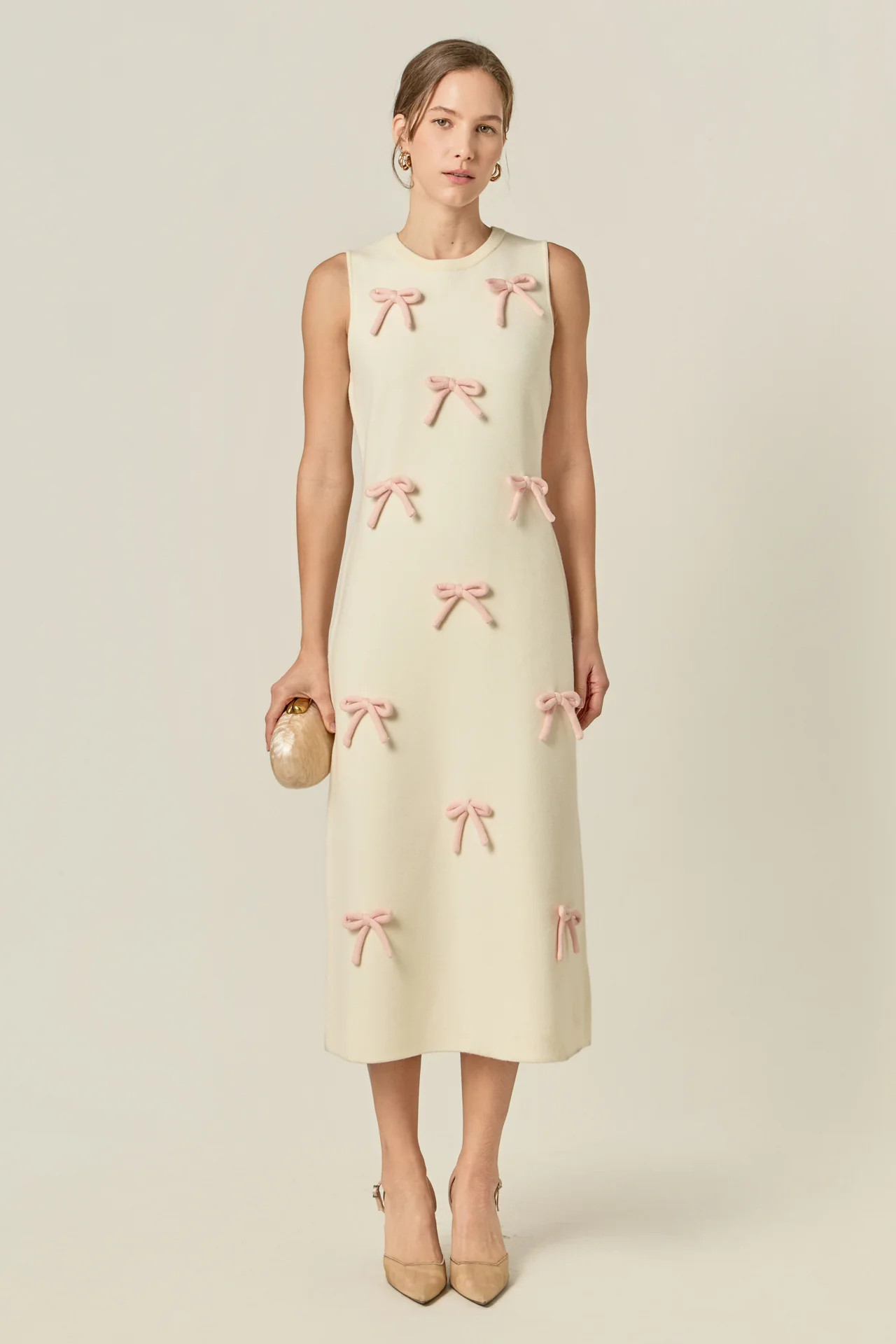 Lila Bow Midi Dress | English Factory
