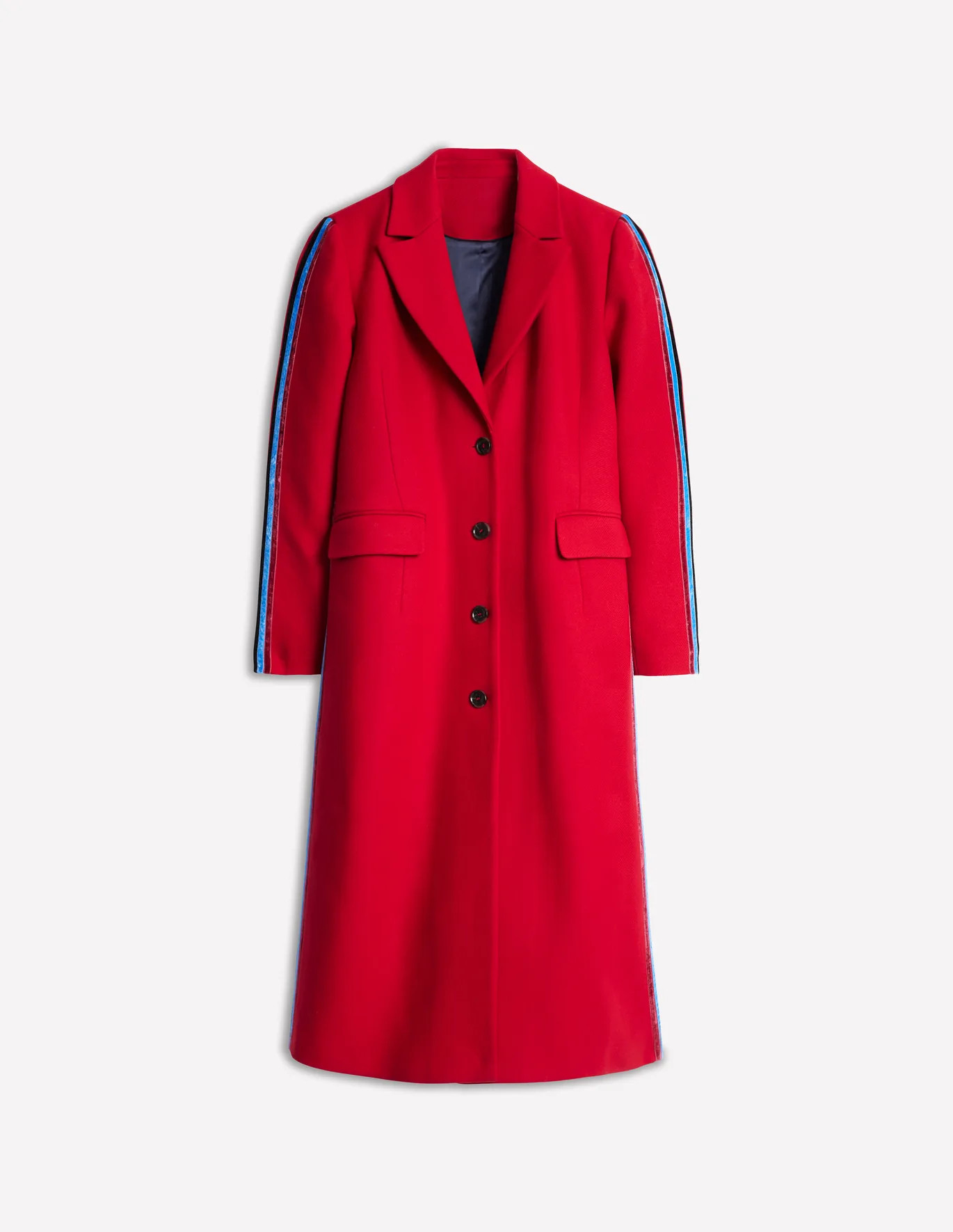 Side Stripe Midi Coat | Boden UK