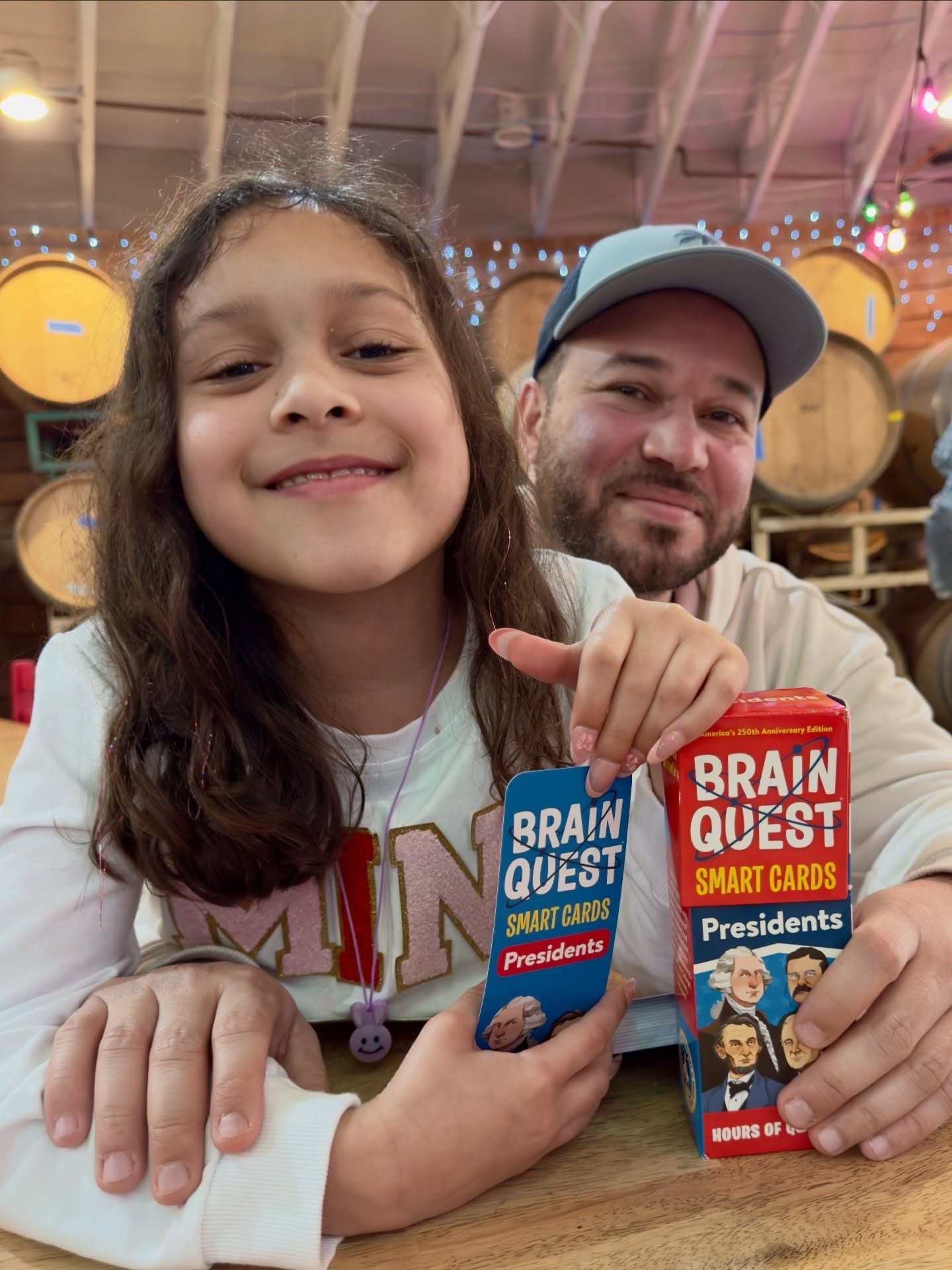 Family time meets fun learning!

Sofia and Dad are about to dive into some presidential trivia with Brain Quest Presidents Smart Cards just in time to celebrate America’s 250th anniversary.

Thank you @brain_quest 

From surprising facts like not needing a college degree to become president 👀 to fun history moments like President Hoover’s pet opossum 🐾 this set makes learning about all 47 U.S. presidencies engaging interactive and actually fun.

Perfect for curious kids future voters and family game nights that sneak in a little civics lesson 🇺🇸💡

Who’s ready for trivia night at our house?

#BrainQuestAmbassador 

#LTKmomlife #LTKKids #LTKTravel