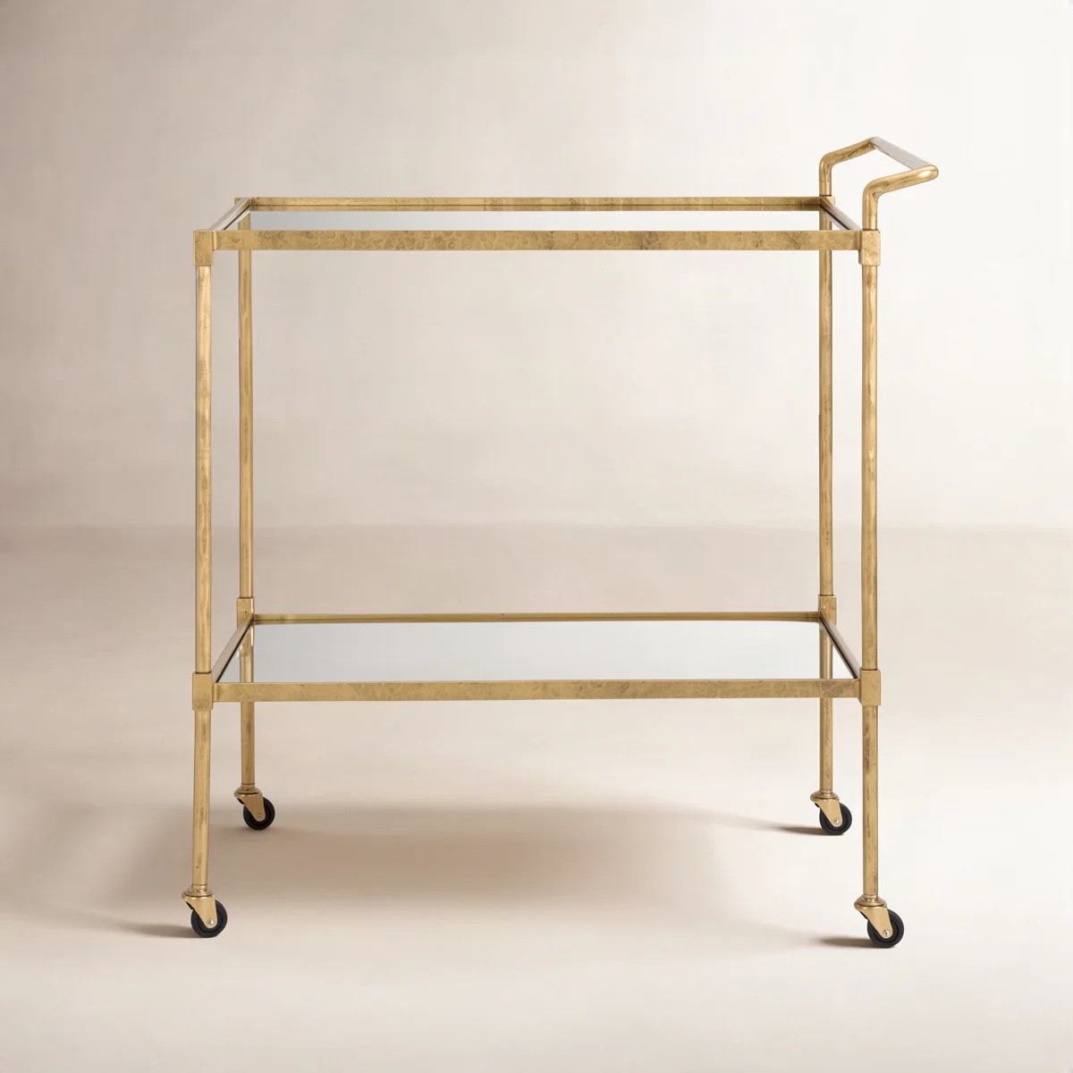 Claudia Metal And Glass Bar Cart | Wayfair North America