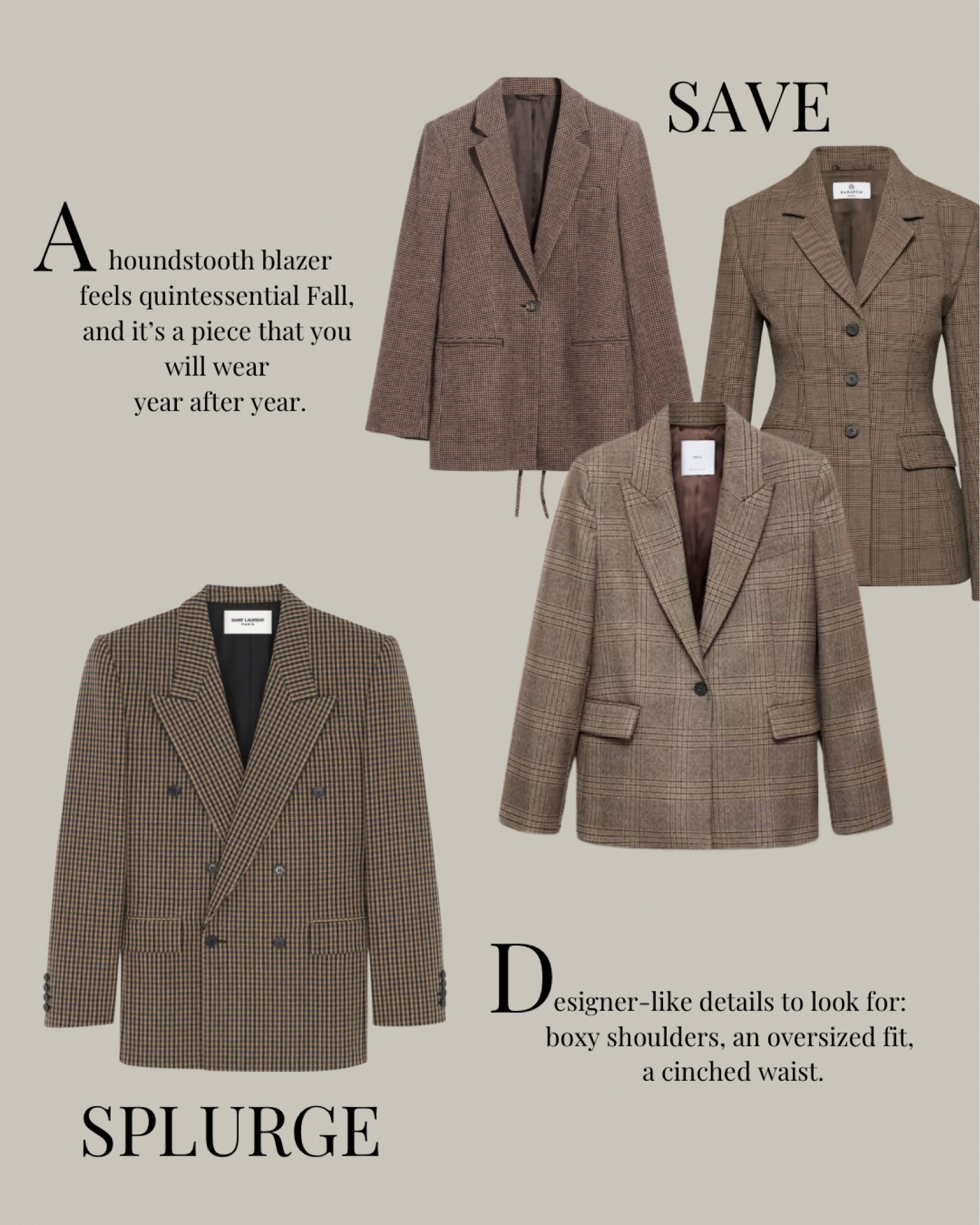 Houndstooth blazer, plaid blazer, check blazer

#LTKSeasonal #LTKStyleTip