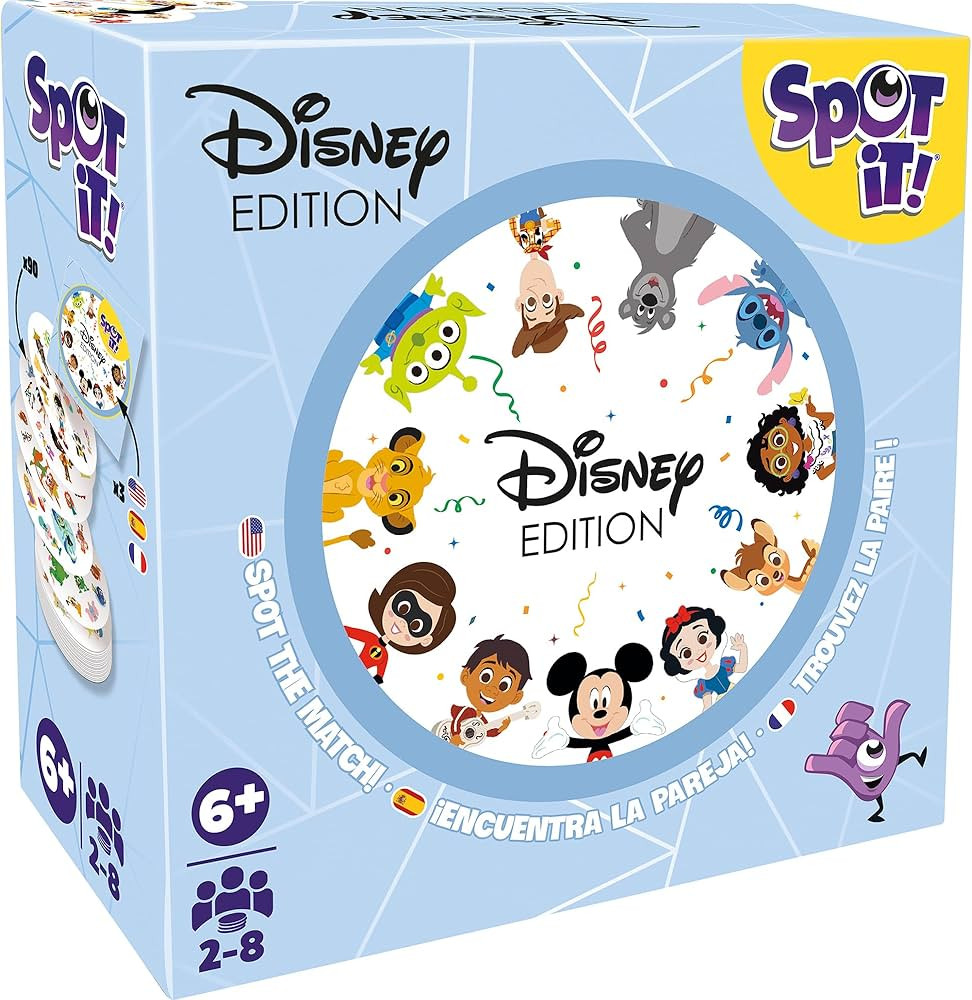 Zygomatic Spot It! Disney Card Game Eco-Blister Edition, 5-in-1 Visual Perception Game for Quick ... | Amazon (US)