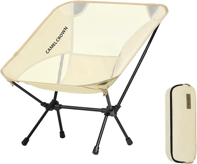 CAMEL CROWN Portable Camping Chair Lightweight Compact Folding Chair Mesh for Outdoor Camp Travel... | Amazon (US)