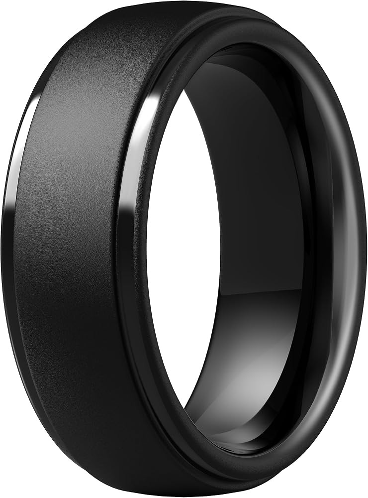 ThunderFit Silicone Rings for Men - 7 Rings / 4 Rings / 1 Ring Step Edge Rubber Wedding Bands 10m... | Amazon (US)