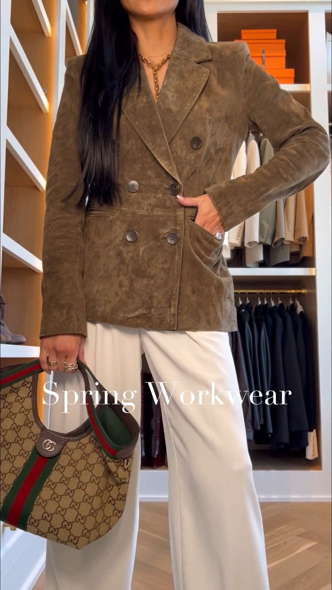 Spring work outfits you can wear now and later. I love building looks that feel polished for the office but still work as the weather warms up. This one layers beautifully with a cozy knit now and transitions effortlessly into lighter spring styling.

Zara suede blazer- wearing an XS
Amazon white trousers wearing an XS in the regular length
Zara chunky sweater - wearing an XS
Aritzia white tee - wearing an XS

miamiamine spring work outfits spring transition outfit spring outfit ideas Zara suede blazer Amazon white trousers Aritzia white tee polished office style chic everyday workwear elevated casual office look

#LTKPetite #LTKspringtrends #LTKWorkwear