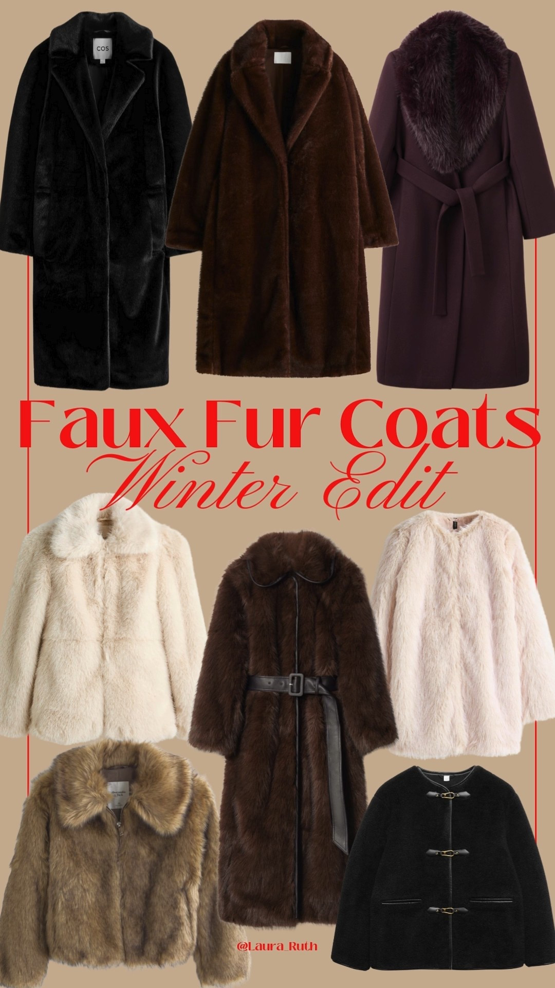 Winter Faux Fur Coat Edit 🧥 🤎⛸️  A mix of belted styles, cosy jackets, chic shearling textures, and little fur-collar moments , there’s a style for everyone to keep your wardrobe warm and elevated this season. 

#LTKuk #LTKfestive #LTKwinter