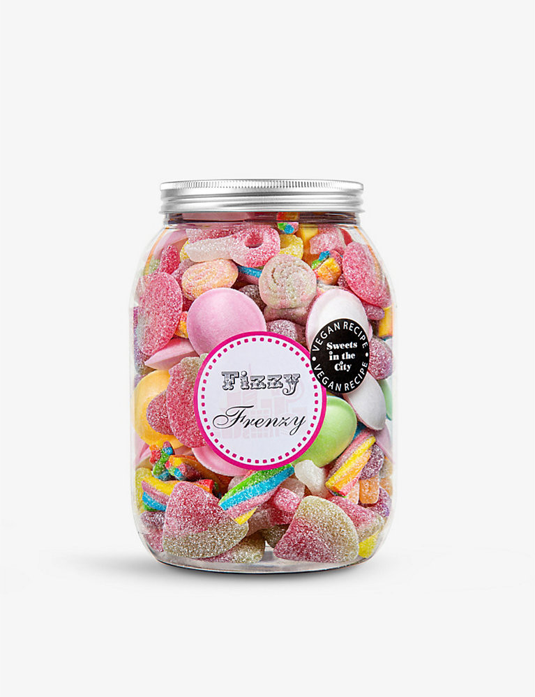 SWEETS IN THE CITY Fizzy Frenzy Giant Jar Of Joy vegan sweet selection 1kg | Selfridges