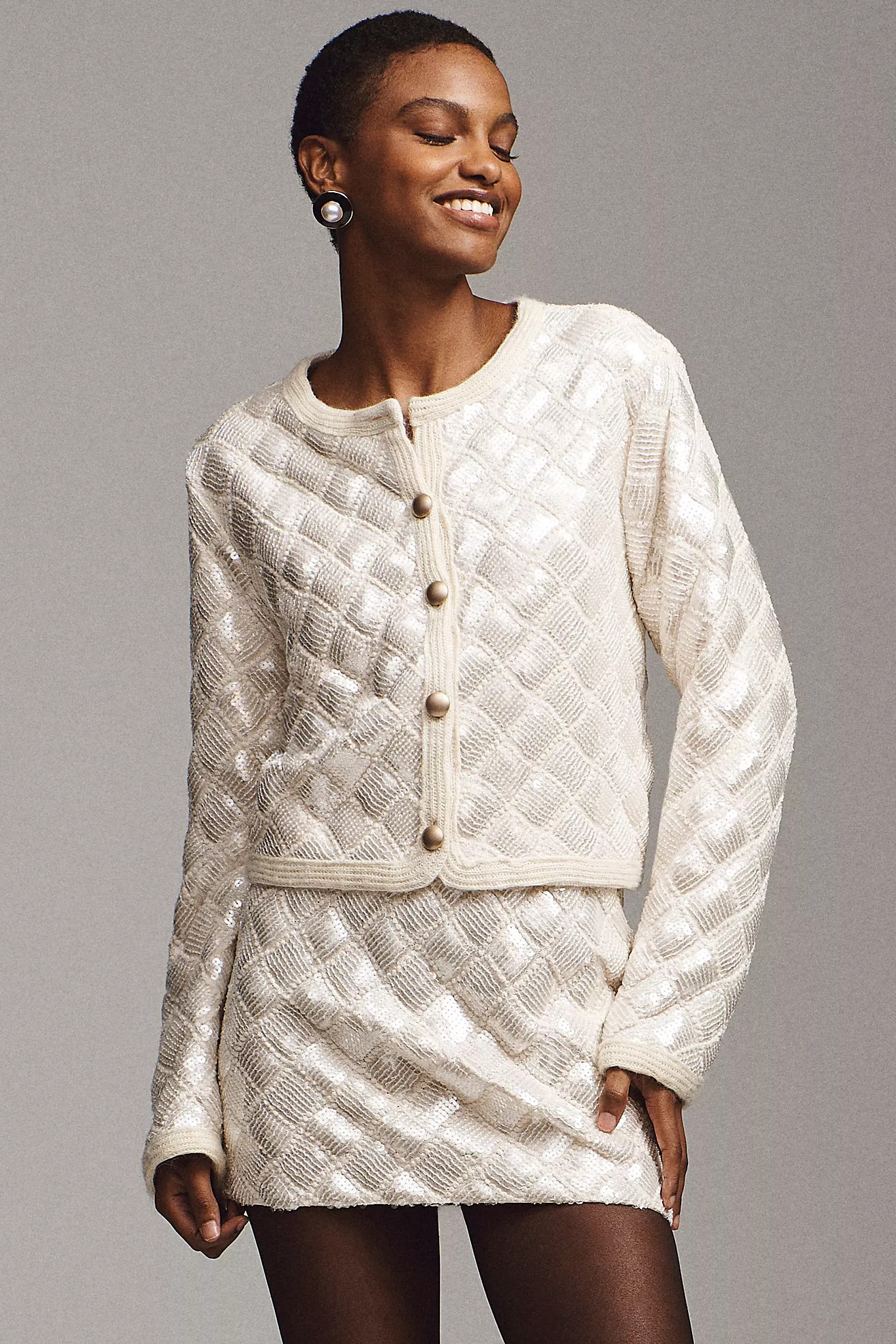 Endless Rose Sequin Patchwork Crochet Jacket | Anthropologie (US)