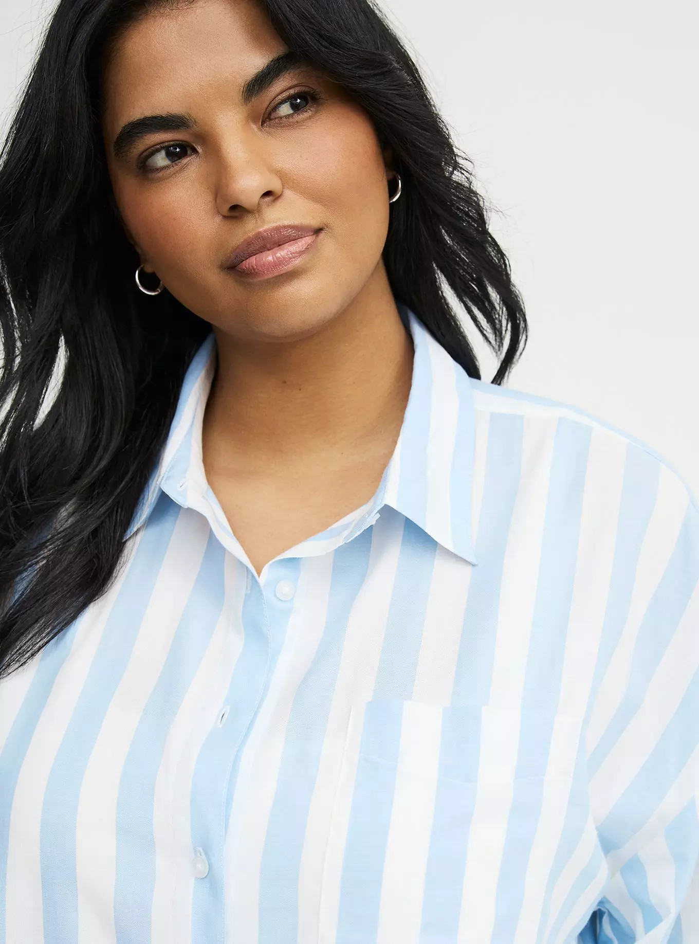 Drop-Shoulder Button-Up Shirt | Torrid (US & Canada)