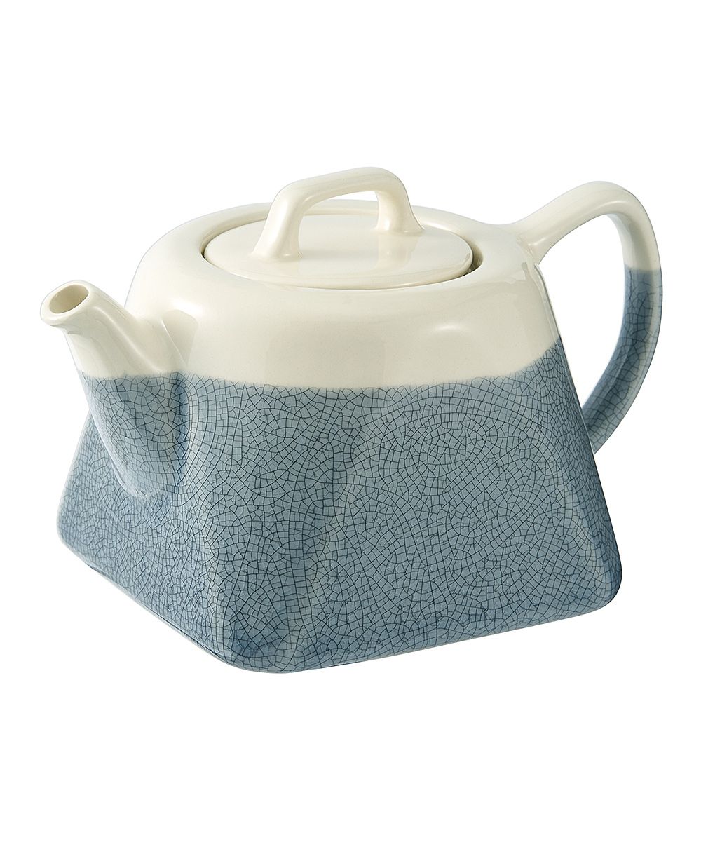 casaWare Tea Kettles - Crackle Glaze Slate Blue Sky Teapot | Zulily