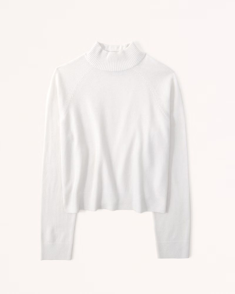 Women's Cashmere Wedge Mockneck Sweater | Women's New Arrivals | Abercrombie.com | Abercrombie & Fitch (US)