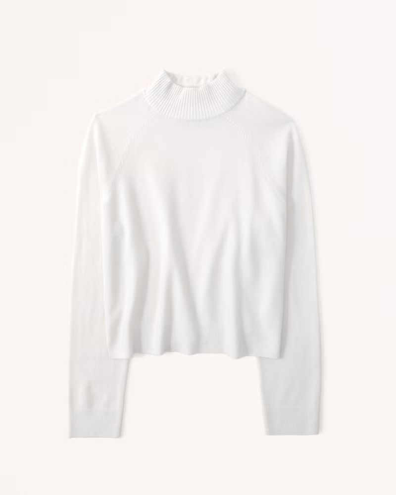 Women's Cashmere Wedge Mockneck Sweater | Women's Tops | Abercrombie.com | Abercrombie & Fitch (US)