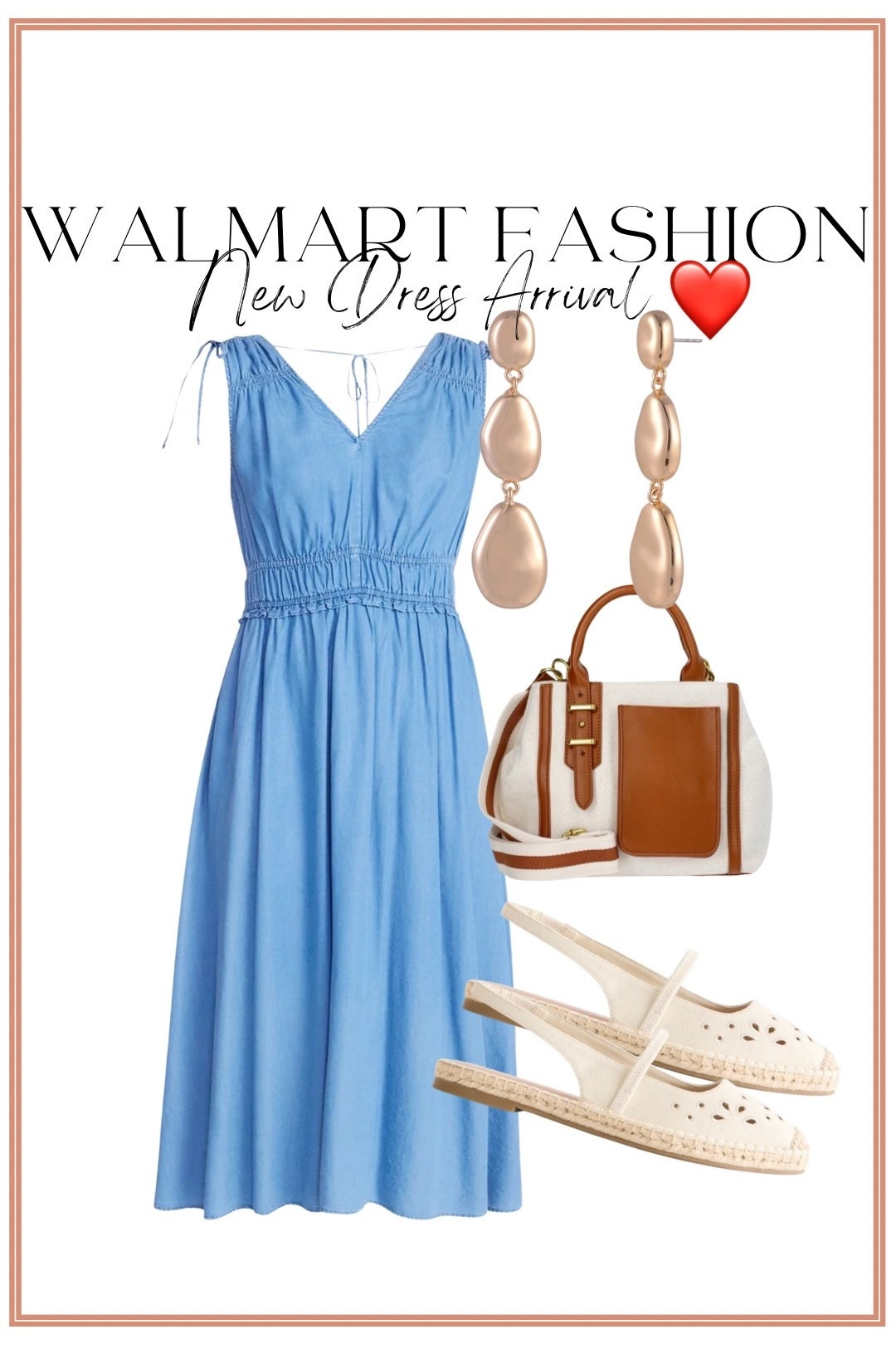 This new Walmart midi dress is giving effortless summer style in the best way 💙 I’m obsessed with the gorgeous blue color, flattering smocked waist, and easy breezy fit! This is one of those throw-on-and-look-put-together dresses that works for everything from brunch to vacation nights to summer events ☀️ Paired it with neutral accessories and espadrilles for the perfect chic everyday look.

✔️ Flowy + lightweight
✔️ Super flattering fit
✔️ Looks way more high-end
✔️ Easy dress up or down piece

#walmartfashion #walmartfinds #walmartstyle #mididress #summerdress #blueDress #affordablefashion #vacationoutfit #coastalgrandmotherstyle #resortstyle #summerstyle #walmartnewarrivals #easyoutfit #everydaystyle #dressseason

#LTKootd #LTKPetite