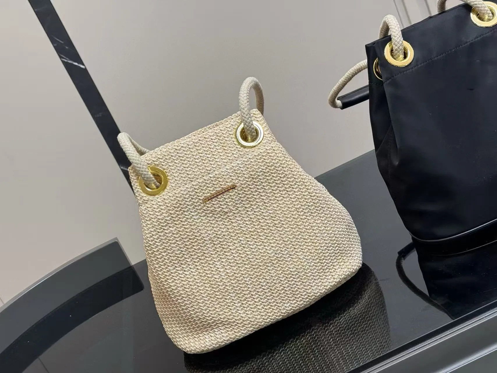 Save Big on Bulk Straw Summer Handbags Spring And Summer Straw Bag Designer Bucket Bag Women Nylo... | DHGate