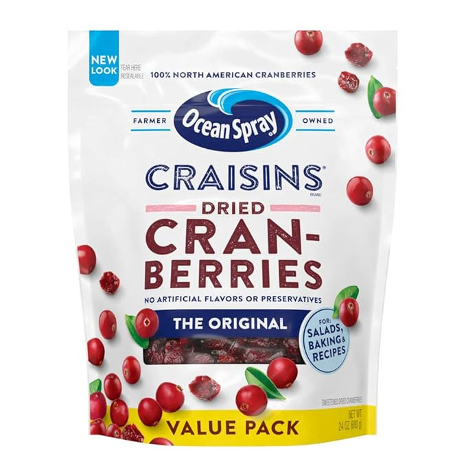 Ocean Spray Craisins Original Dried Cranberries, 24 Ounce Value Pack | Amazon (US)