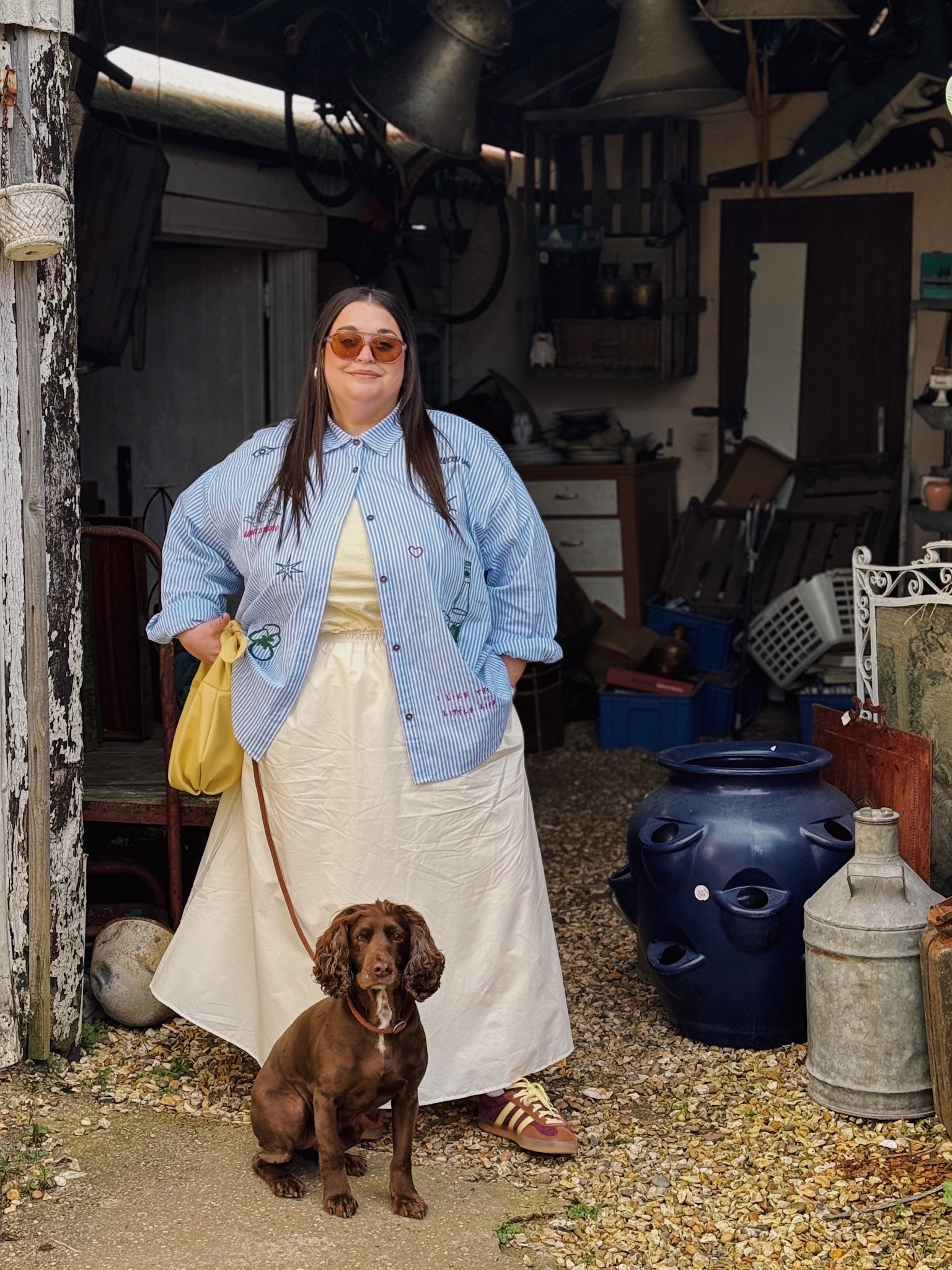 Plus size spring outfit inspiration 👔

Butter yellow stripe shirt adidas gazelles 

#LTKuk #LTKplussize #LTKspring