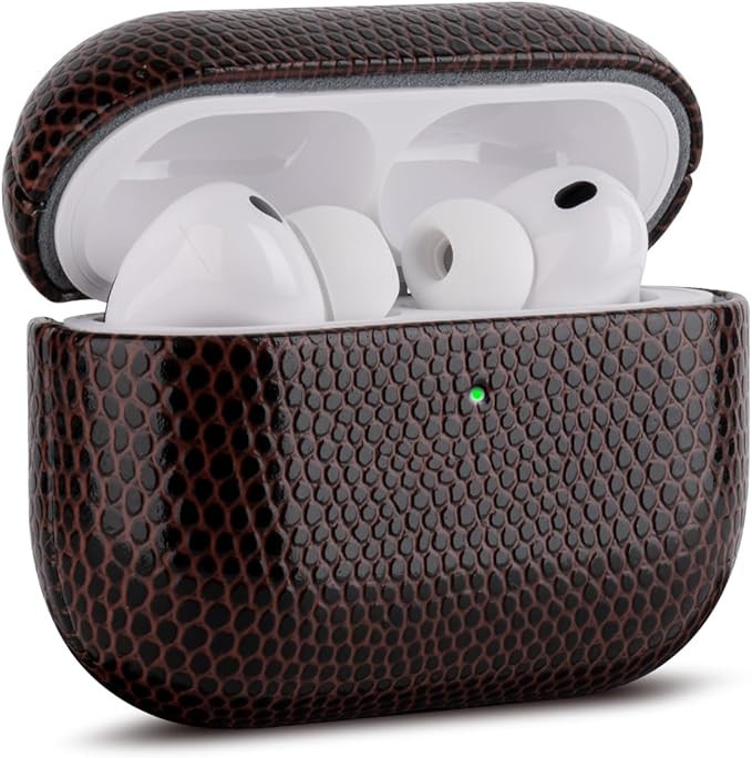 Handmade Case - for AirPods Pro 3 Case Cover - Selected Vegan Leather, Lizard Skin Texture, Drop ... | Amazon (US)