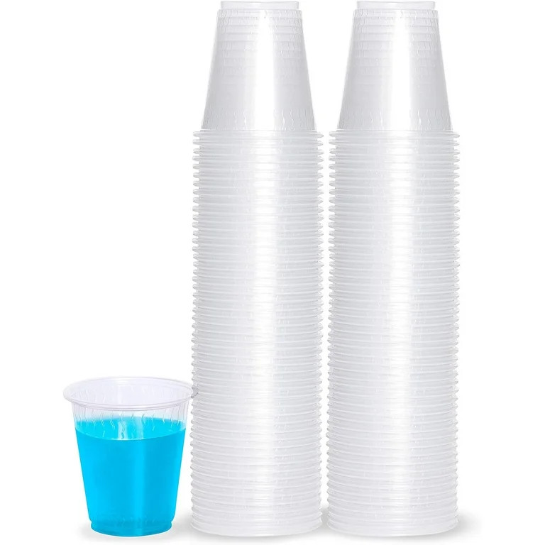 PLASTICPRO 3 Oz Clear Disposable Cups Plastic Cups for Party, 100-Pack | Walmart (US)