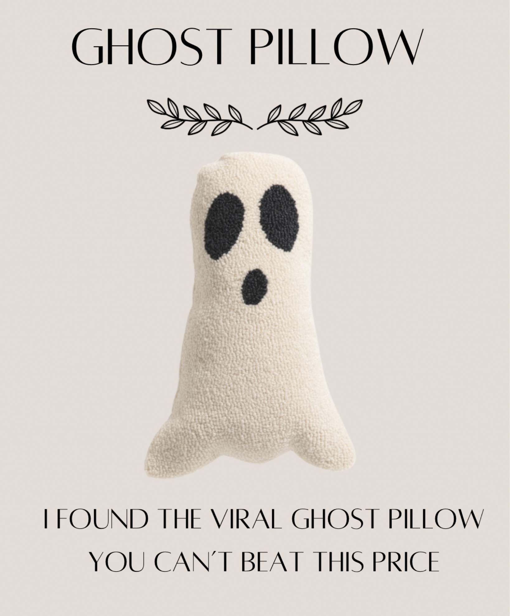Under $20
Viral ghost pillow 
Happy Halloween 
Boo 

#LTKHome #LTKFindsUnder50 #LTKSeasonal