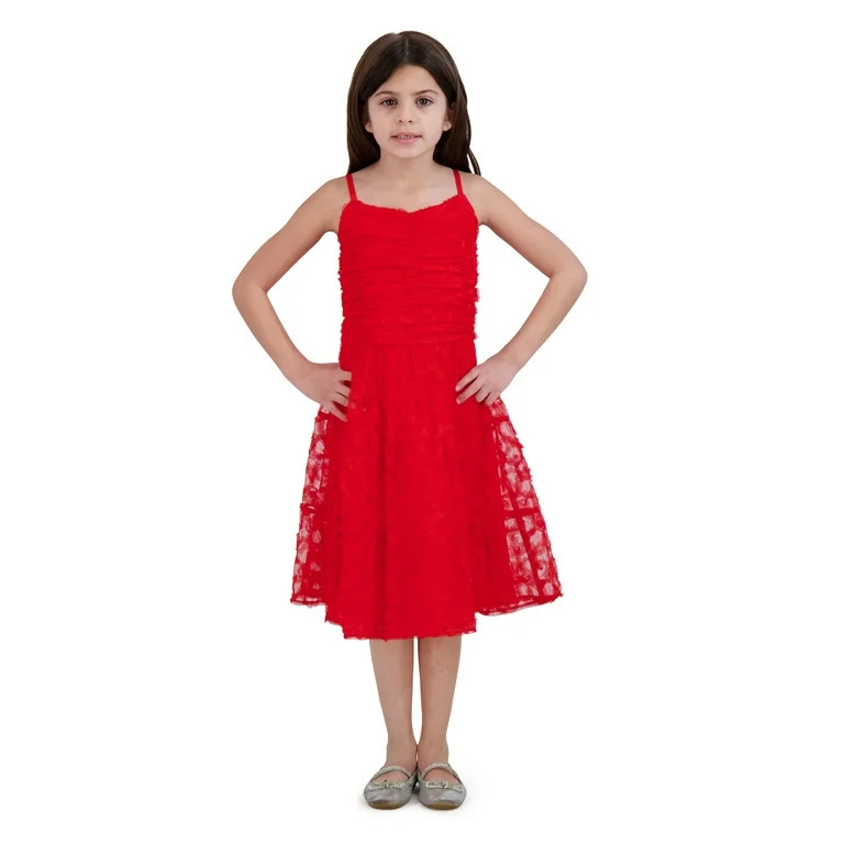 Kensie Girl Soutache Mesh Sleeveless Dress, Sizes 4-16 | Walmart (US)