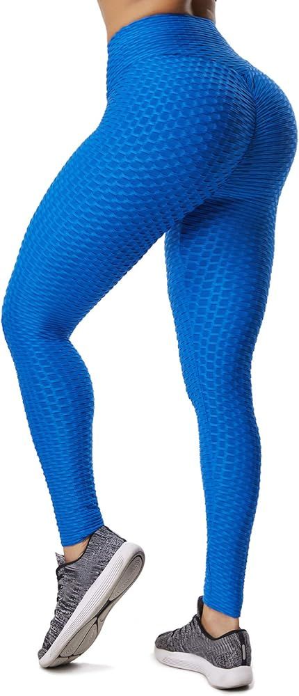 Damen Slim Fit Hohe Taille Sportshort Lange Leggings mit Bauchkontrolle | Amazon (DE)