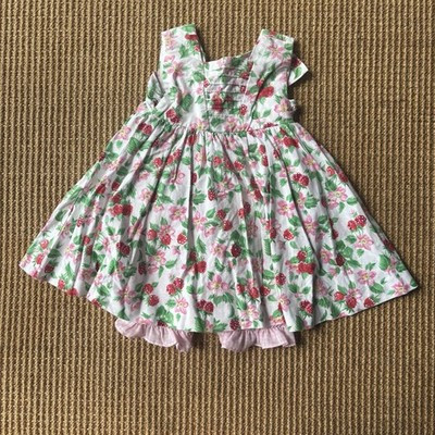 Vintage 90s Plum Pudding Raspberry/Floral Dress/Romper - Size 24M | eBay US