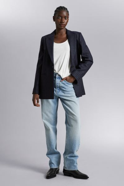 Oversized Pinstripe Blazer | H&M (UK, MY, IN, SG, PH, TW, HK)