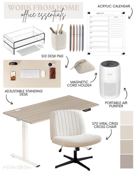 Work from home office essentials, home office mood board, home office design, office mood board #homeoffice

#LTKsalealert #LTKhome