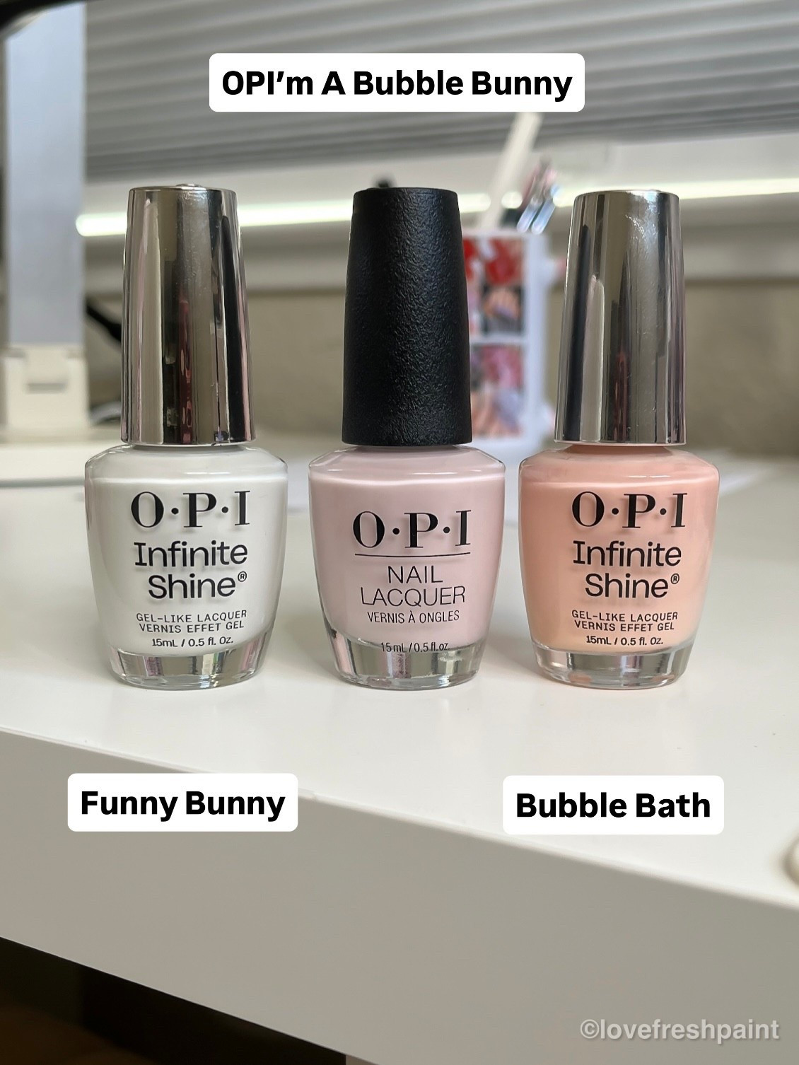 NEW from OPI, OPI'M A Bubble Bunny, a nod to the viral combo of Funny Bunny + Bubble Bath, which is super popular in the gel world. 💅

These are all the regular nail polish versions 💁🏻‍♀️

I will say, the colors and formulas on all of the gel versions of each of these (FB, BB, and this one) seem different than their regular nail polish counterparts. The gel versions are more sheer, and the color of the gel version of Bubble Bath looks more pink. I swear they changed the color of the lacquer version of BB, I remember back in the day it being more pink than the peachy-tone that it is today. 🤔

But let me get back on track. 😅

I think this color is fantastic, it actually reminds me of Don’t Bossa Nova Me Around, which is one of my favorite OPI neutrals. I wound up doing 3 coats, and you definitely need to float the final coat.

📌 Floating: Getting a good amount of polish on the brush and then barely pressing down on the nail as you apply it. Don’t overwork the polish with lots of brush strokes.

#OPI #nailpolish #bridalnails
 

 

#LTKWedding #LTKBeauty