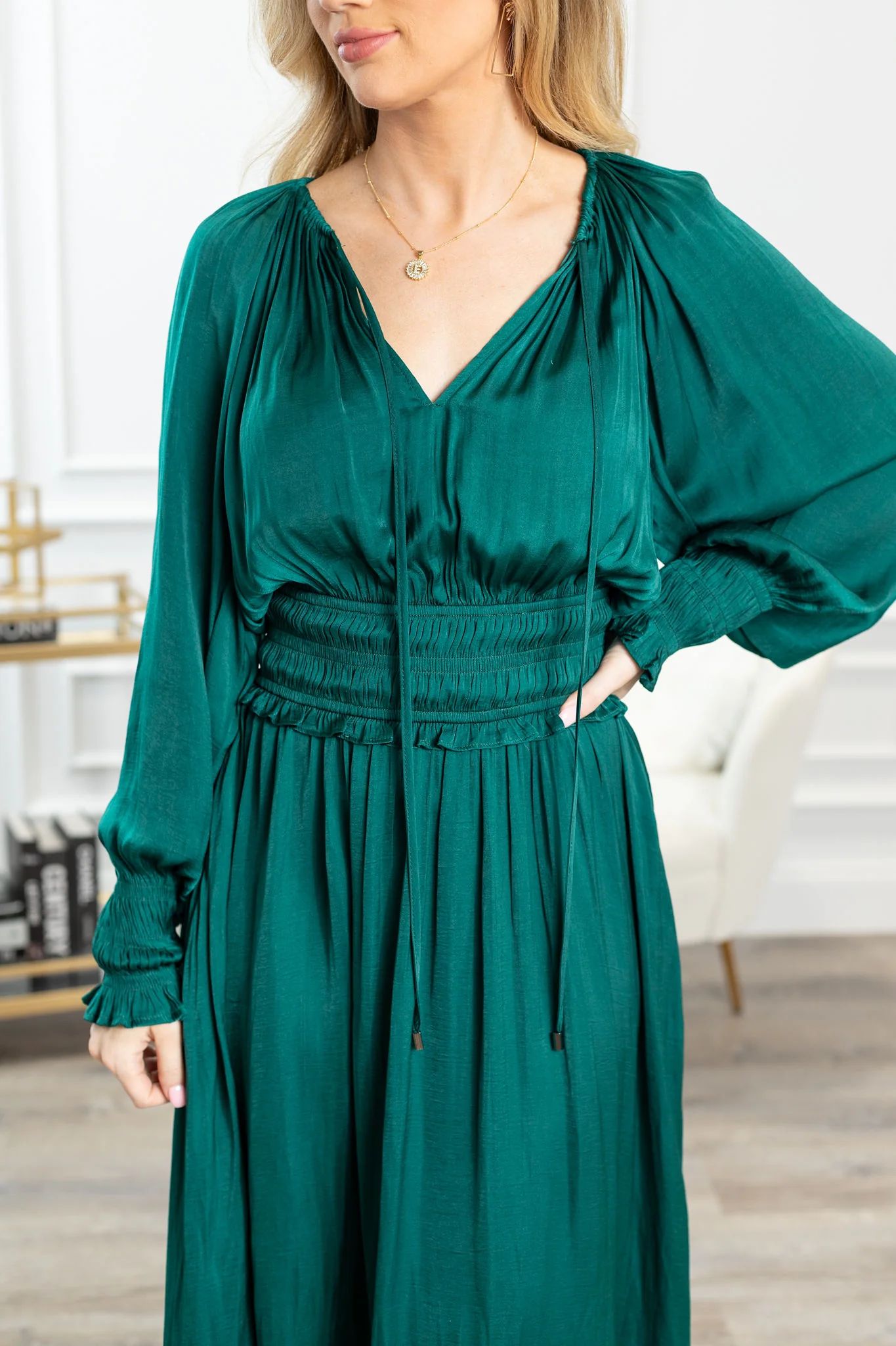 Maeve Dress- Green | Avara