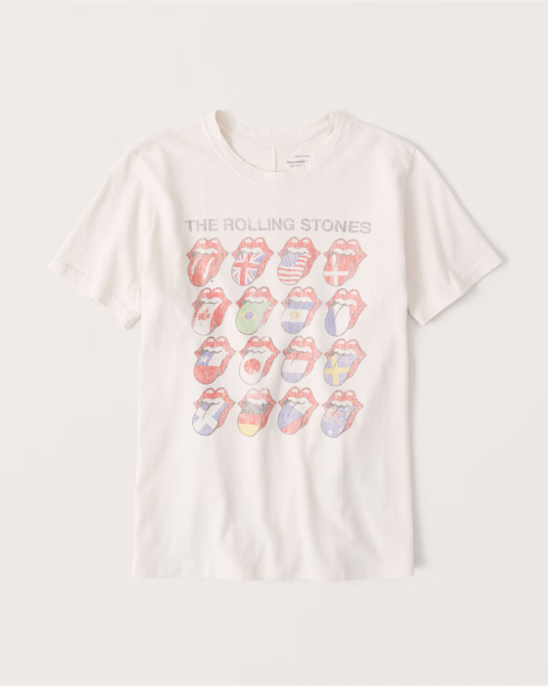 Rolling Stones 90s-Inspired Relaxed Band Tee | Abercrombie & Fitch (US)