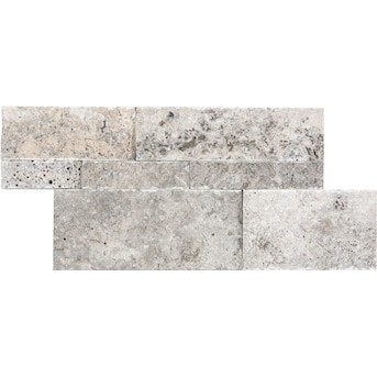 Satori Silver Crescent 6-in x 12-in Natural Stone Travertine Stone Look Wall Tile Lowes.com | Lowe's