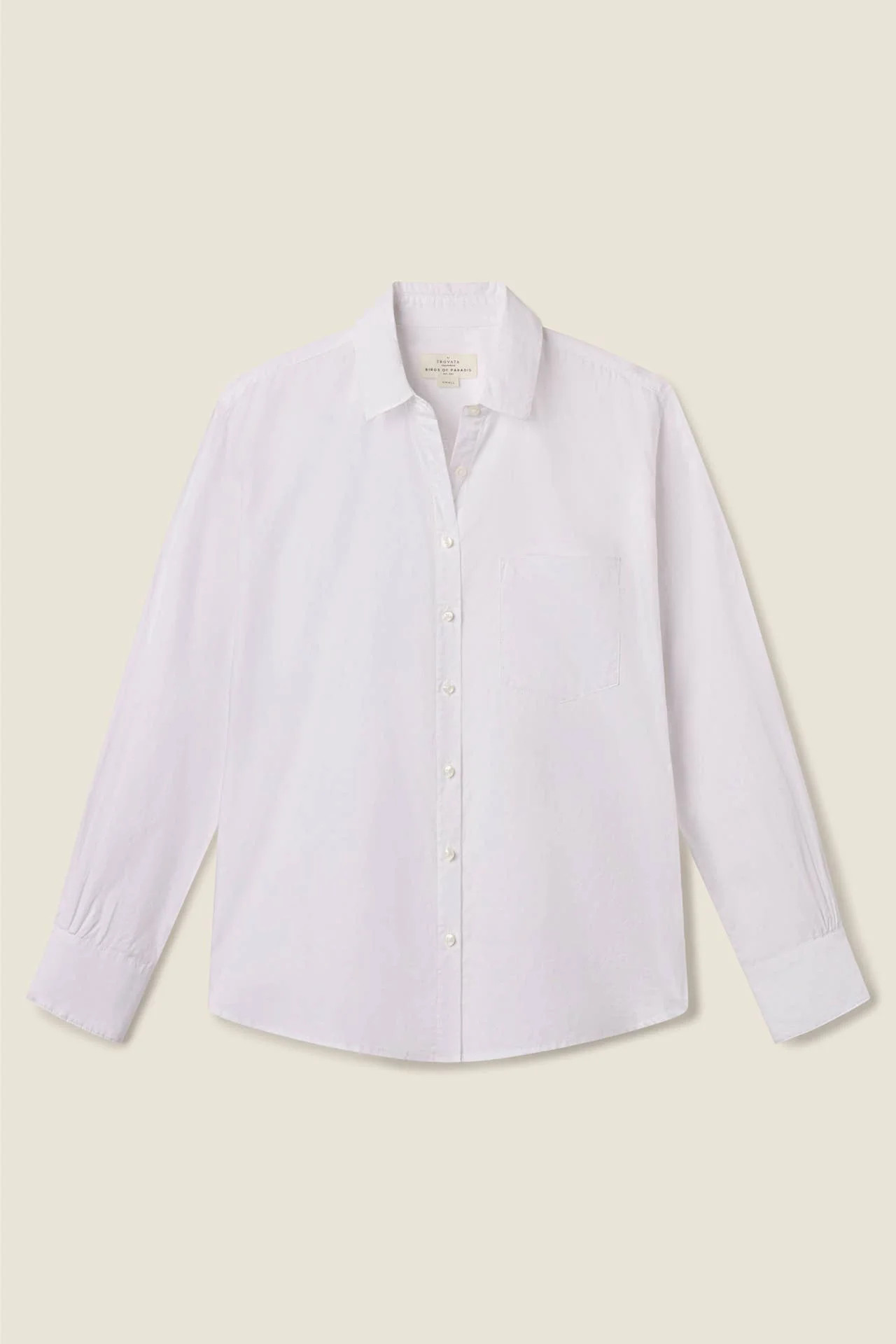 Blake Oversized Shirt White Cotton Twill | TROVATA