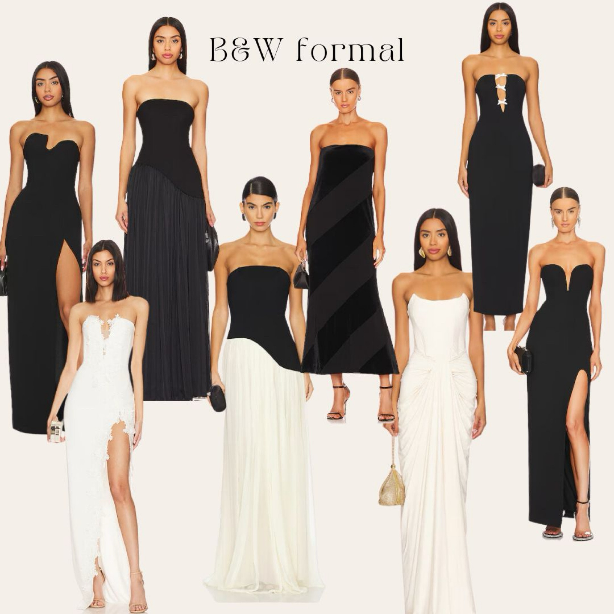 BLACK & WHITE FORMAL FINDS! #revolve