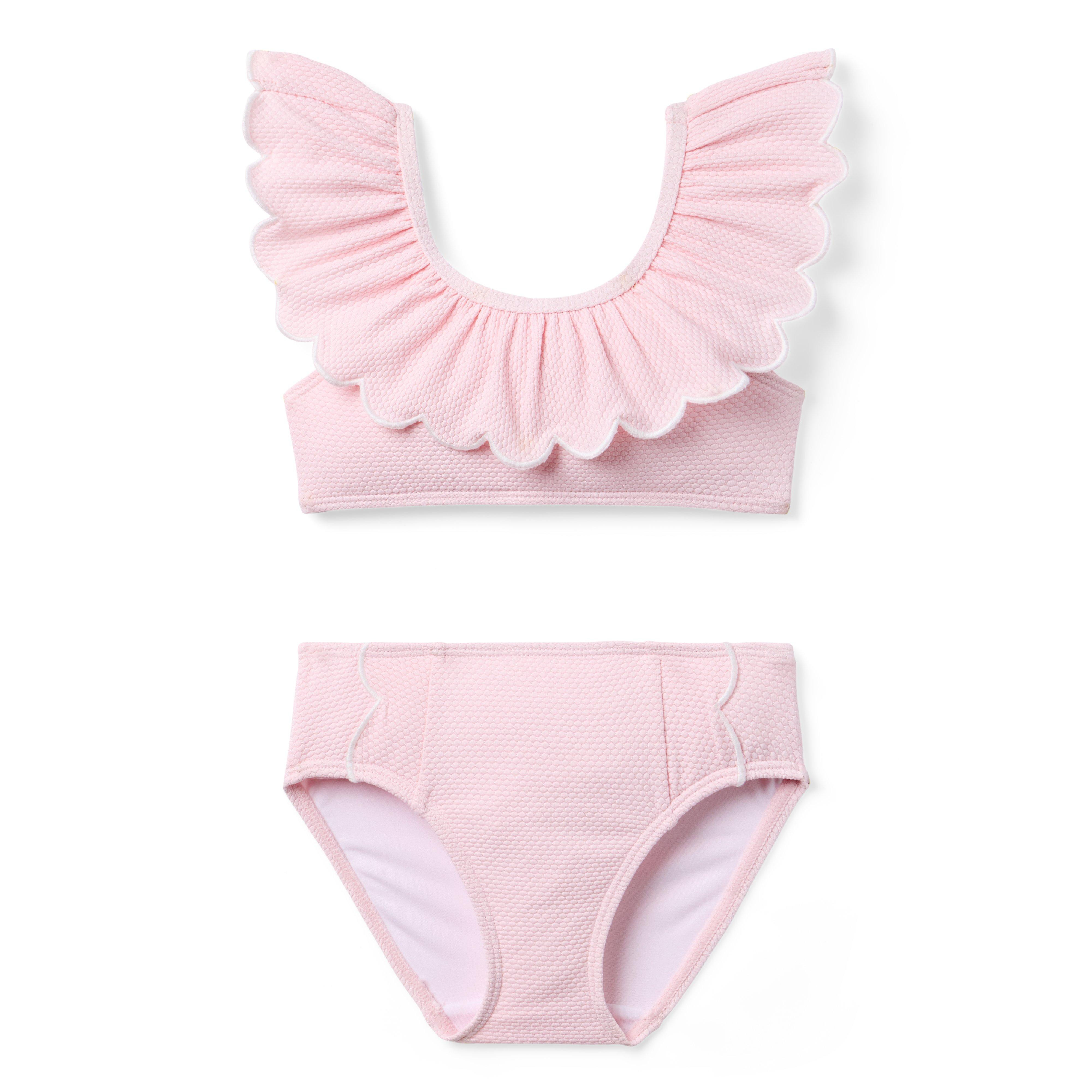Janie and Jack | Textured Ruffle 2-Piece Swimsuit - Pink / 6-12m | Janie and Jack