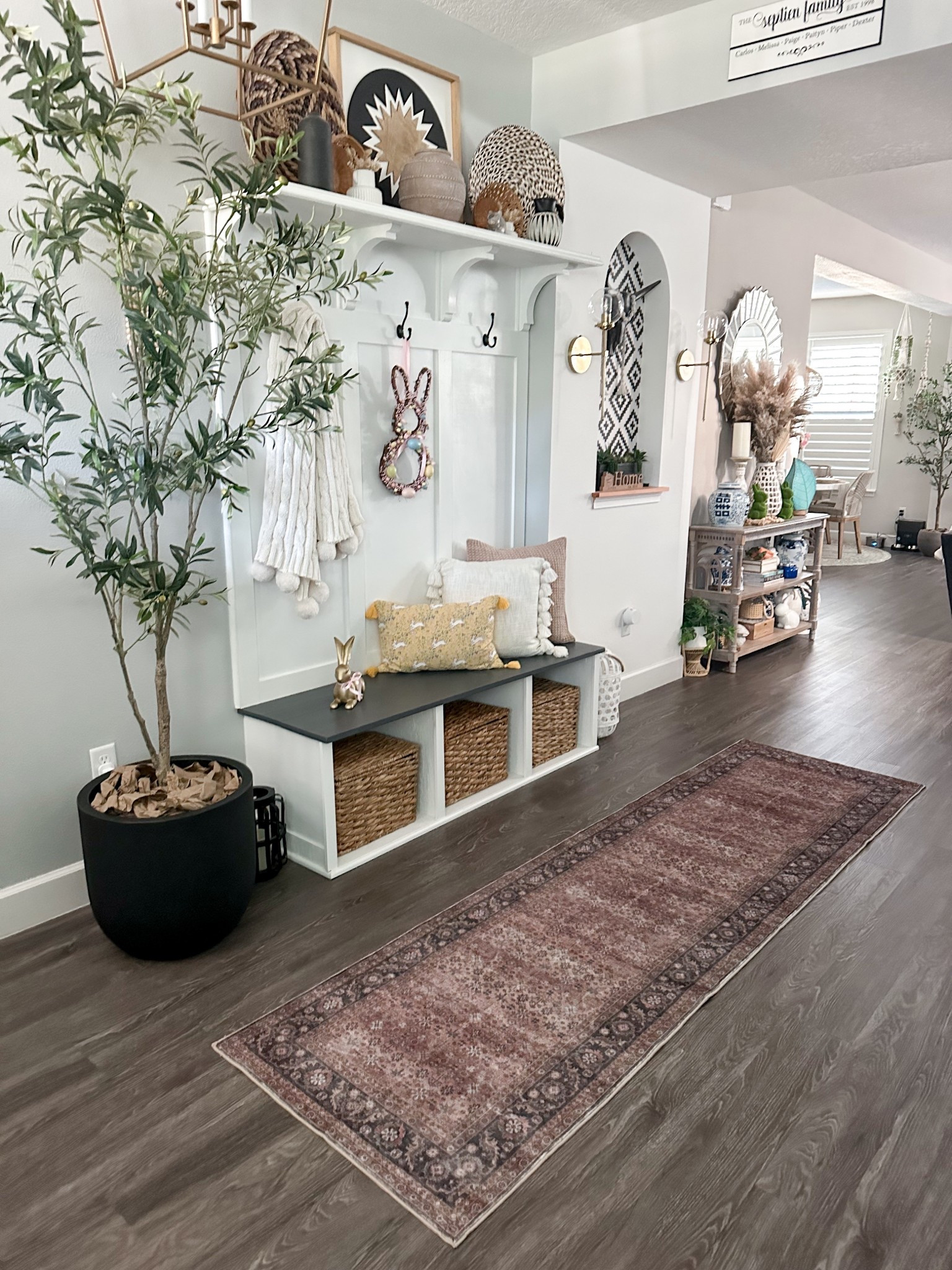 Spring Easter mudroom entryway vibes #spring #easter #mudroom #entryway #bunnies #flowers #cozyhome #coquette #aesthetic

#LTKStyleTip #LTKHome #LTKSeasonal