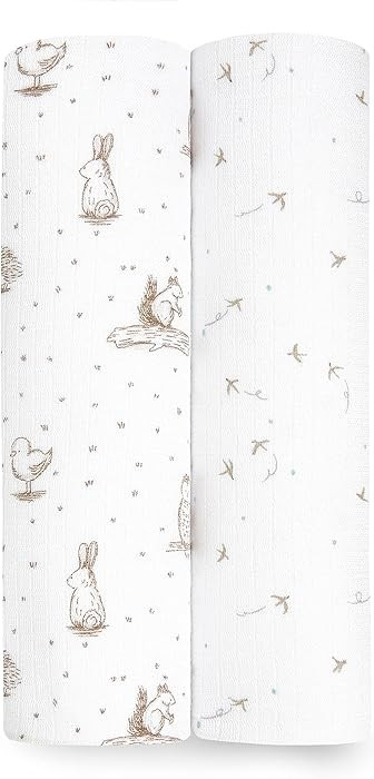aden + anais Silky Soft Swaddle Blanket, Boutique Muslin Blankets for Girls & Boys, Baby Receivin... | Amazon (US)