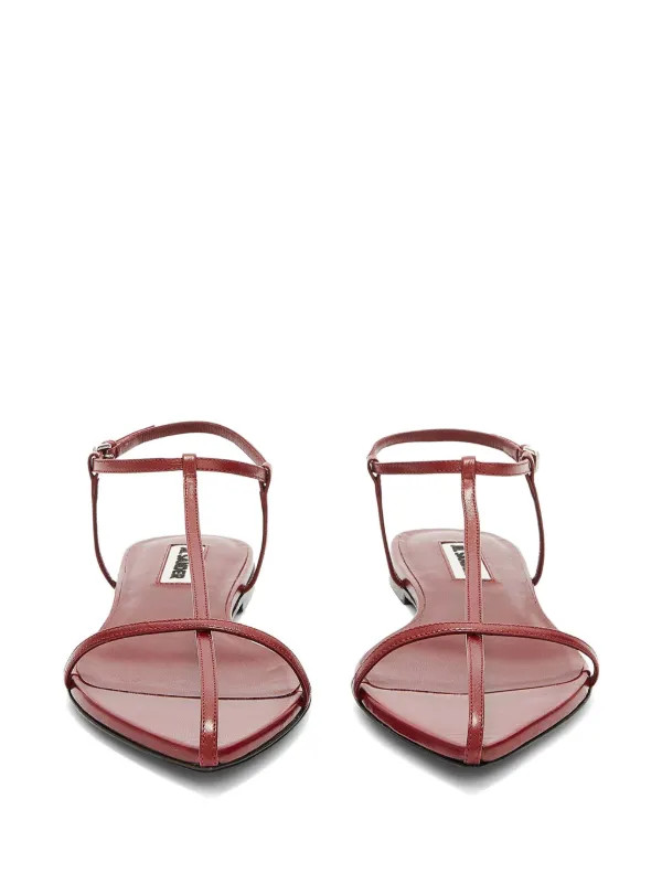Jil Sander Flat Strappy Sandals | Red | FARFETCH | Farfetch Global