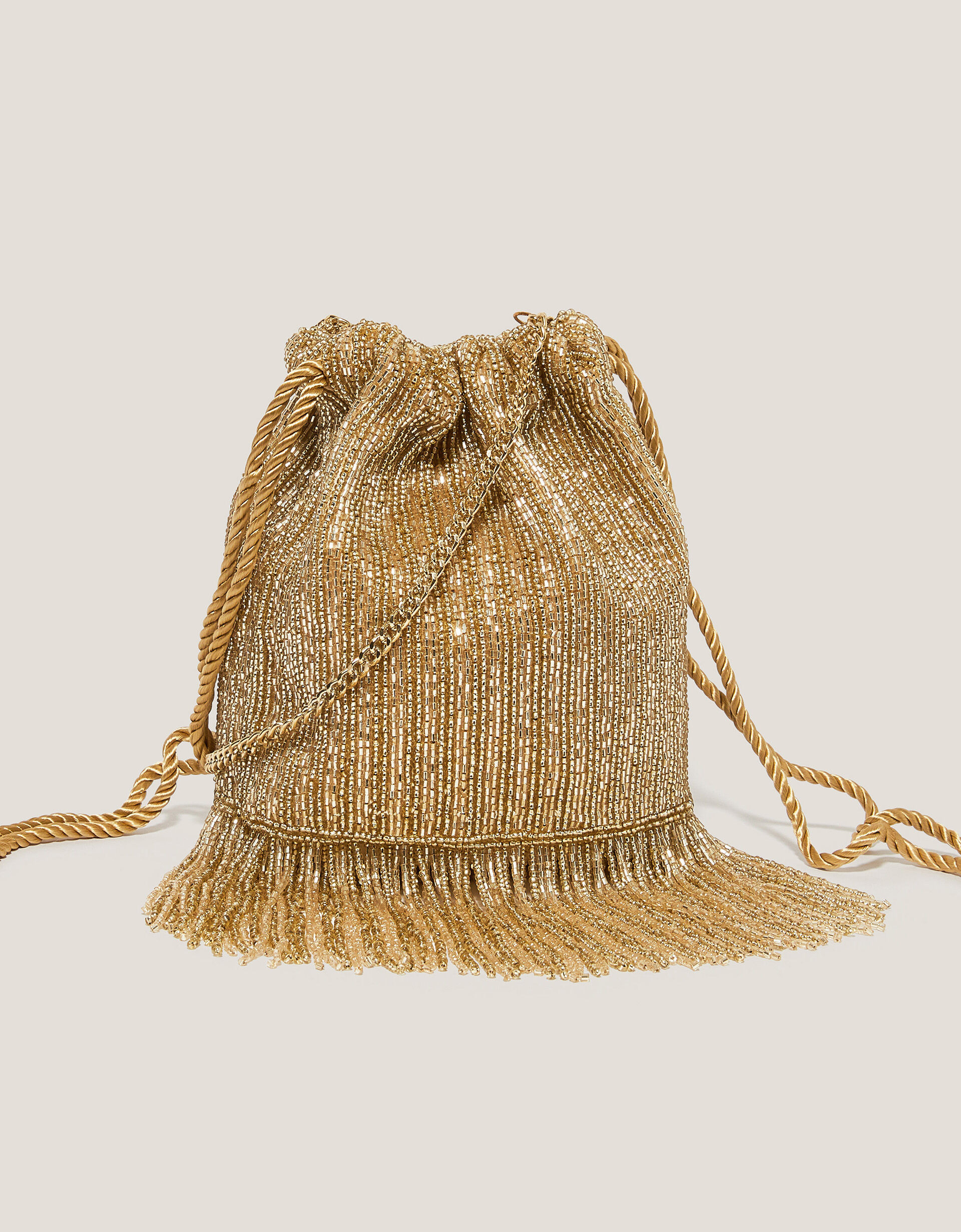 Zena Bead Tassel Bucket Bag | Monsoon (UK)