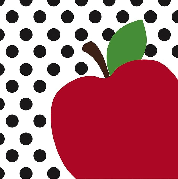 Teacher's Apple Paper Luncheon Napkin, Set of 20-7 x 1 x 7 Inches | Amazon (US)