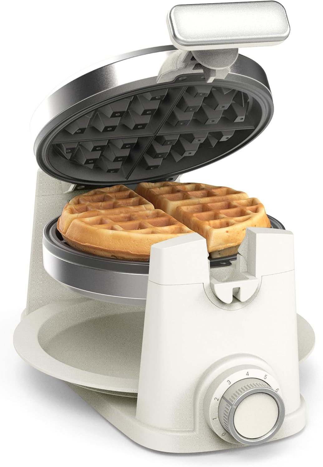 Martha Stewart Rotating Waffle Maker, Ceramic Nonstick Plates, Linen Cream | Amazon (US)