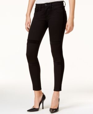 Hudson Jeans Velvet-Detail Black Wash Super Skinny Jeans | Macys (US)