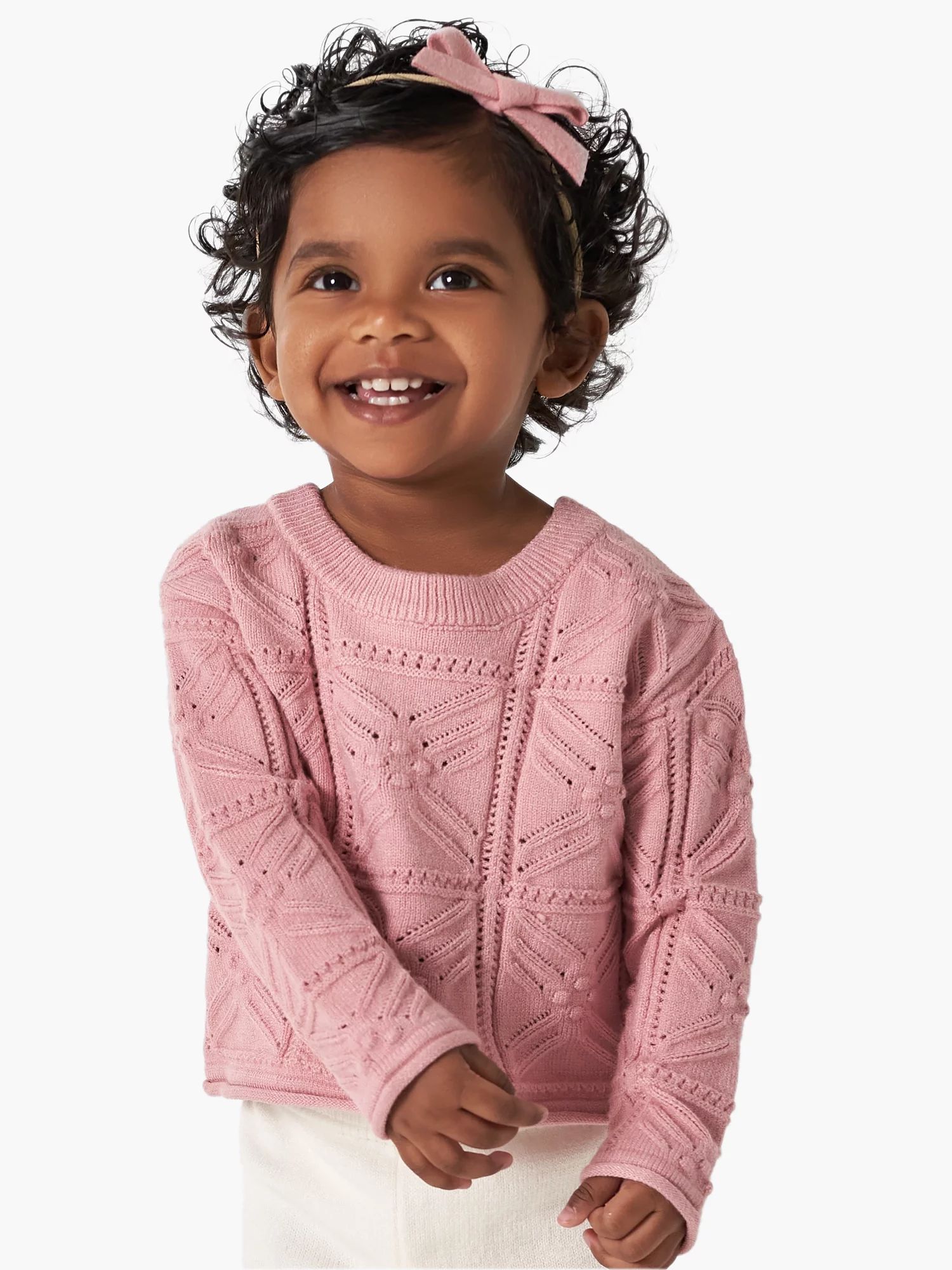 Modern Moments by Gerber Baby and Toddler Girl Crochet Sweater Top, Sizes 12 Months -5T | Walmart (US)